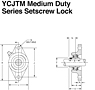 Mounted Bearings 2-bolt flanged set screw YCJTM MD set G